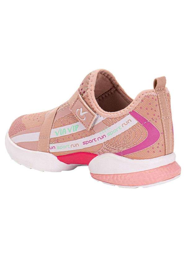 Via Vip - Tênis Infantil Slip Via Vip - Vv9001 - Rosa 01 3