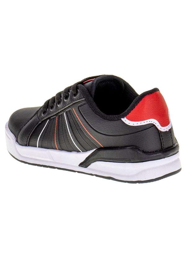 Via Vip - Tênis Infantil Via Vip - Vv4003 - Preto/Vermelho 3