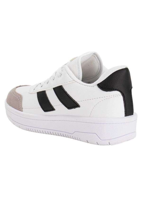 Via Vip - Tênis Infantil Via Vip Vv4510 - Branco/Preto 3