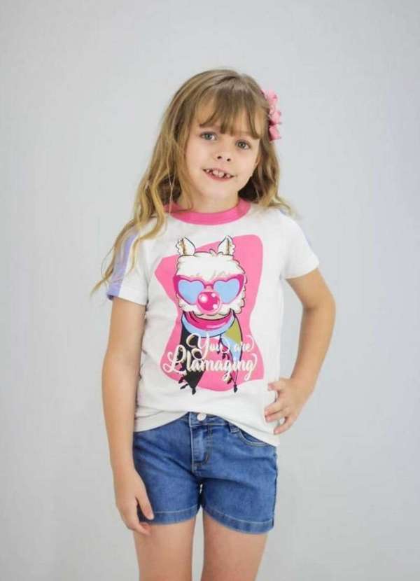 Cia da Malha - Blusa Infantil Feminina Juvenil Menina 1 Ano a 16 Anos Verao Branco 2
