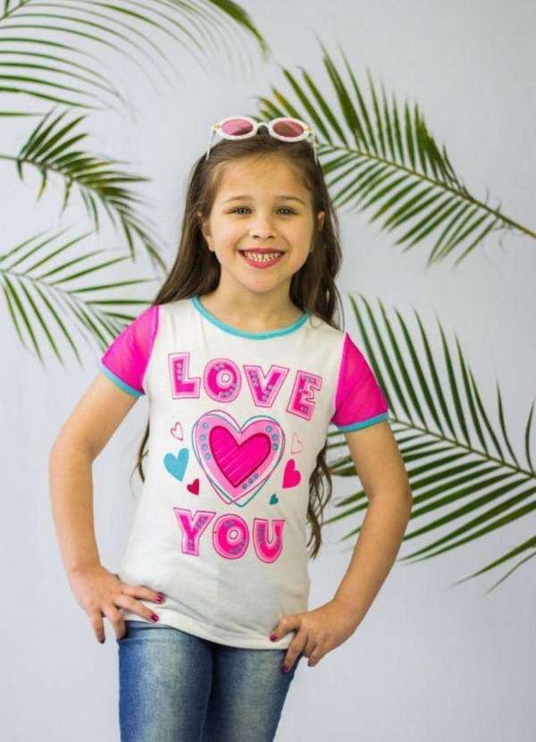 Cia da Malha - Blusa Infantil Feminina Juvenil Menina 1 Ano a 16 Anos Verao Branco 4