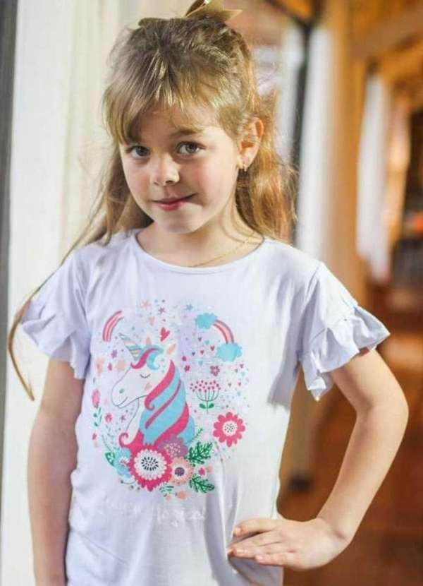 Cia da Malha - Blusinha Feminina Infantil Rosa Bebe Claro 1