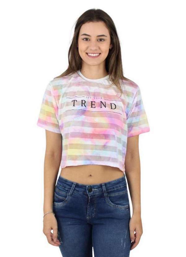 Cia da Malha - Blusa Feminina Curta Adulta Verão Viscose/Elastano Branco 3
