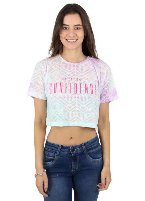 Cia da Malha - Blusa Feminina Curta Adulta Verão Viscose/Elastano Branco 6