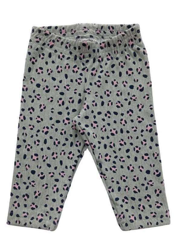 Cia da Malha - Calça Legging Infantil Feminina Meninas Juvenil Estampada Curta Onca Escuro