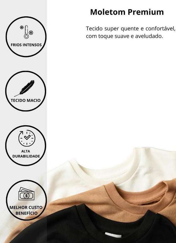 Cia da Malha - Blusa Moletom Infantil Meninas Inverno Mescla Claro/Vermelho 2