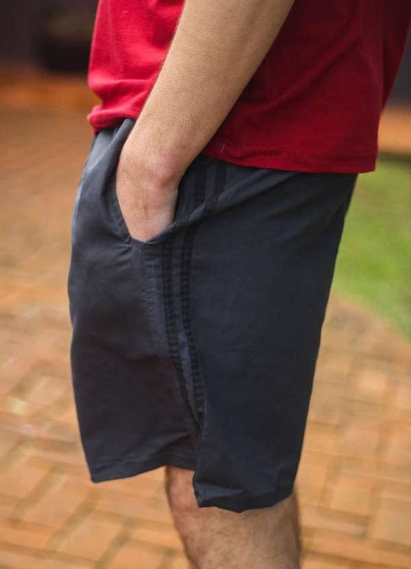 Cia da Malha - Bermuda Masculina Adulta Tactel Cinza 2 4