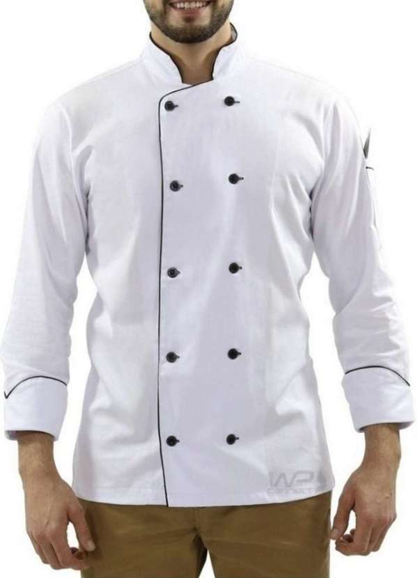 Cia da Malha - Dolma Chefe Cozinheiro Masculino Feminina de Cozinha Branco