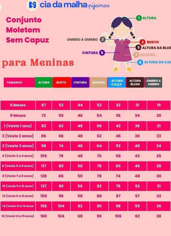 Cia da Malha - Conjunto Moletom Infantil Menina Inverno Mescla Claro 3