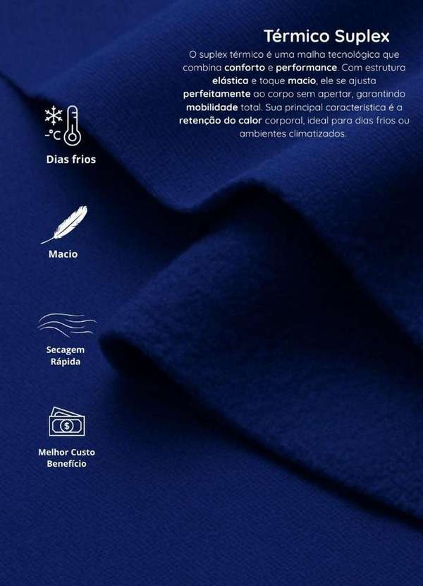 Cia da Malha - Pijama Feminino Masculino Térmico Adulto Inverno Preto 5