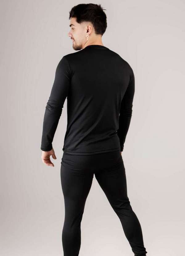 Cia da Malha - Pijama Feminino Masculino Térmico Adulto Inverno Preto 7 3