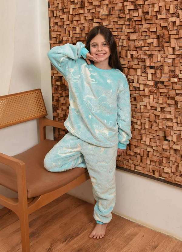 Cia da Malha - Pijama Fleece Infantil Meninas Soft Longo. Est Fada