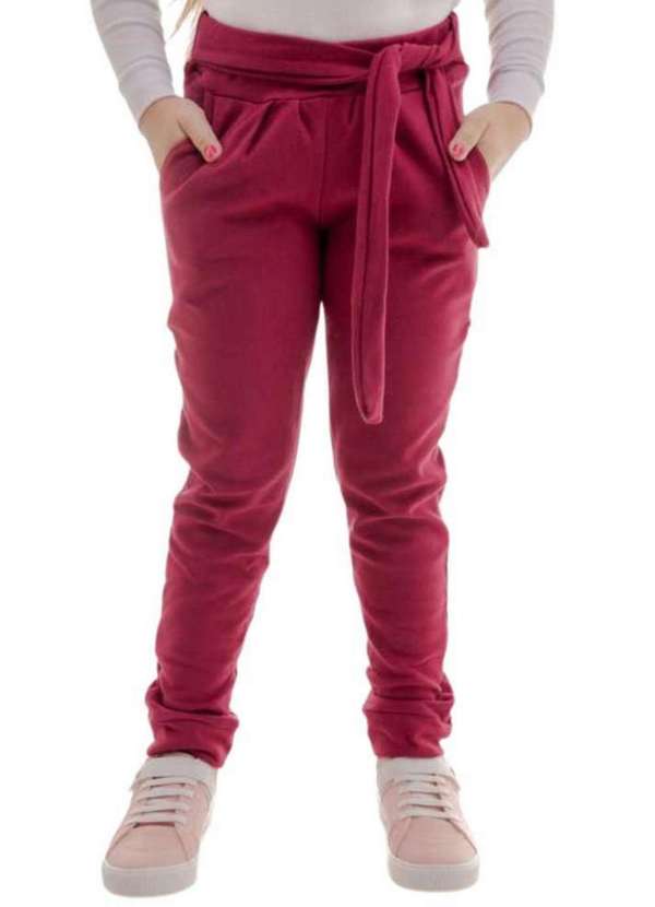 Cia da Malha - Calça Moletom Feminino Infantil Menina Juvenil Quente para o Frio Bordo