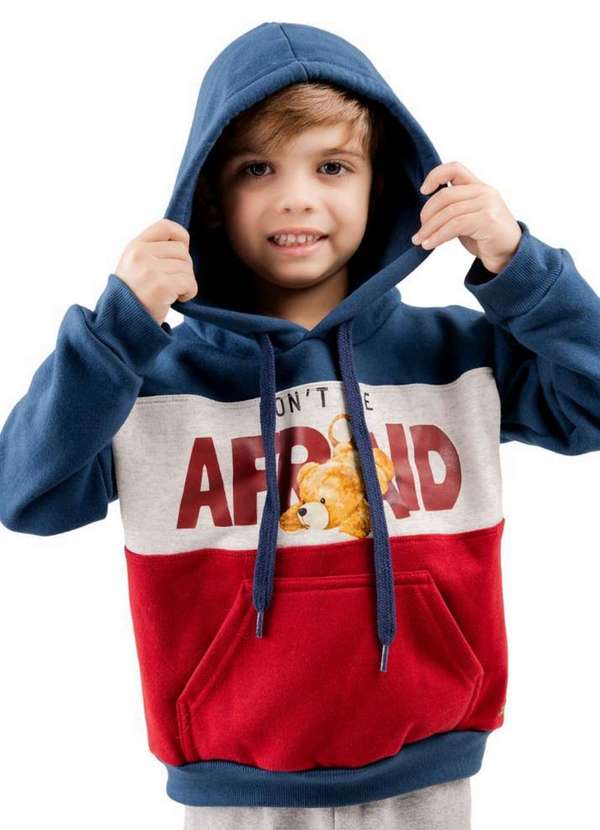 Blusa Moletom Infantil Masculina Menino Juvenil Peluciada Inverno