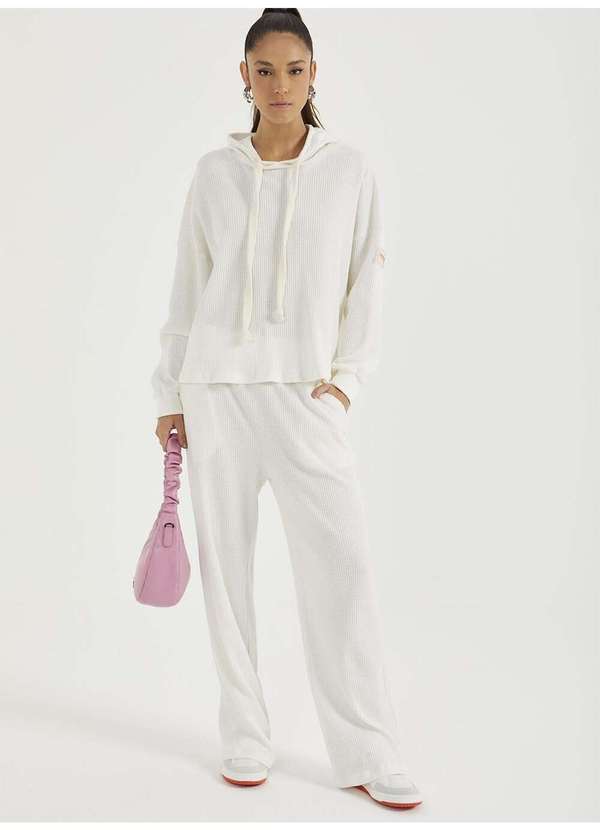 Colcci - Calça Canelada Sport Studio Allure - Off White 4