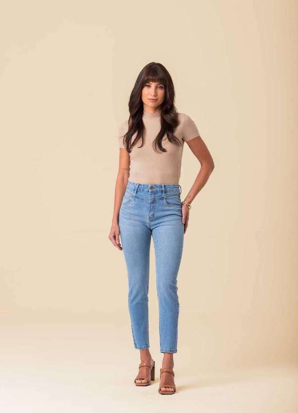 Disparate - Calça Skinny Jeans Clara Azul - Azul