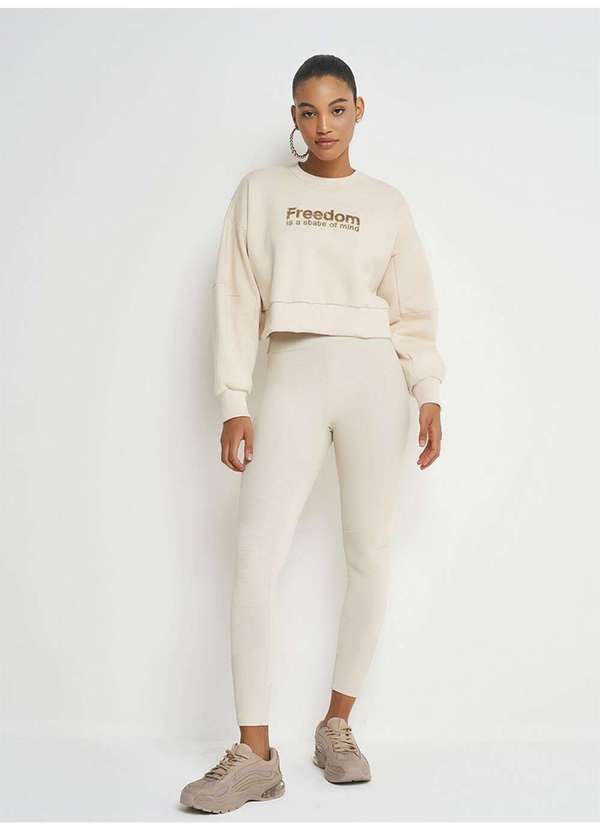 Colcci - Blusão Moletom Freedom Sport Style - Bege 4