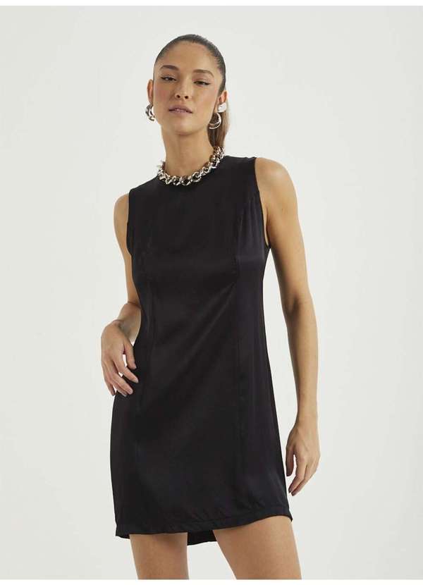 Colcci - Vestido Curto Loose Regata Sport - Preto