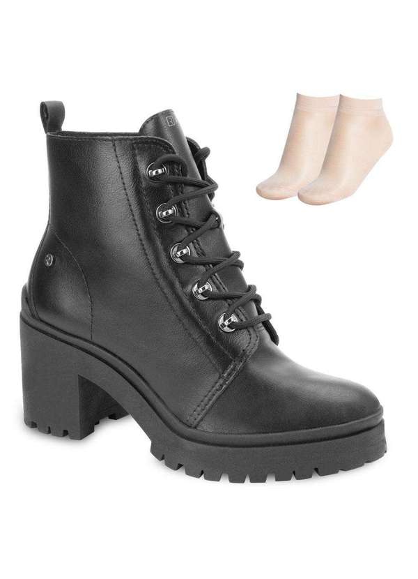 Bota Coturno Ramarim e Meia Pt Rm23-23501 Preto Alex Shoes