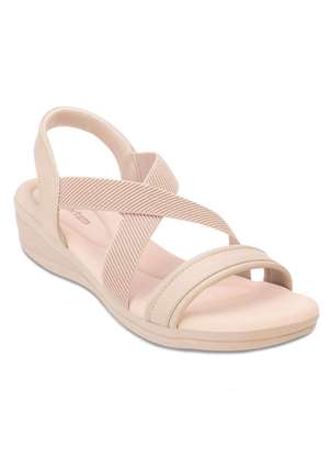 Sandália Anabela Comfortflex Cf25-25883 Bege Alex Shoes