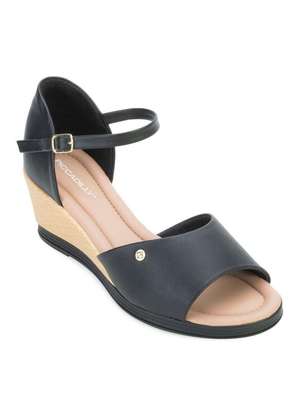 Piccadilly Sandália Anabela Piccadilly Pd23-40821 Preto/Bege