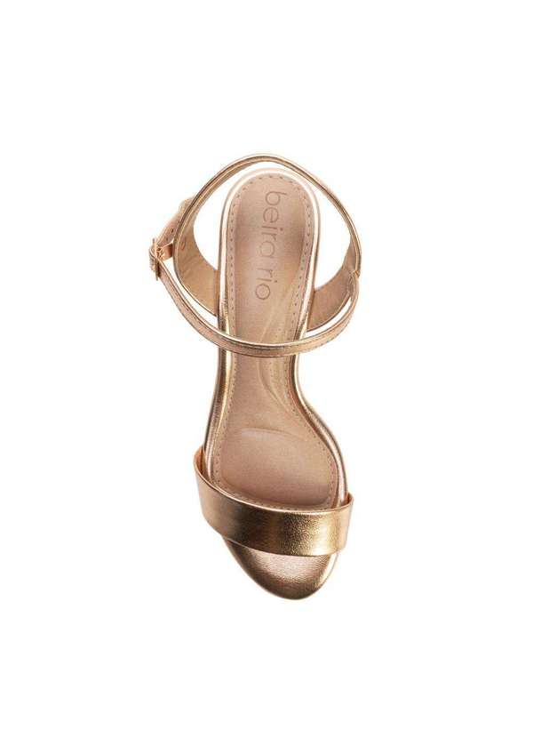 Sandália Salto Beira Rio Br24-82461 Dourado/Rosê Alex Shoes