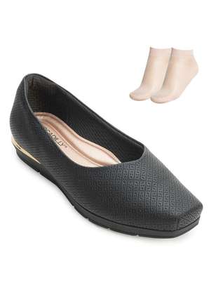 Sapato Piccadilly e Meia Pd24-14719 Preto/Dourado Alex Shoes