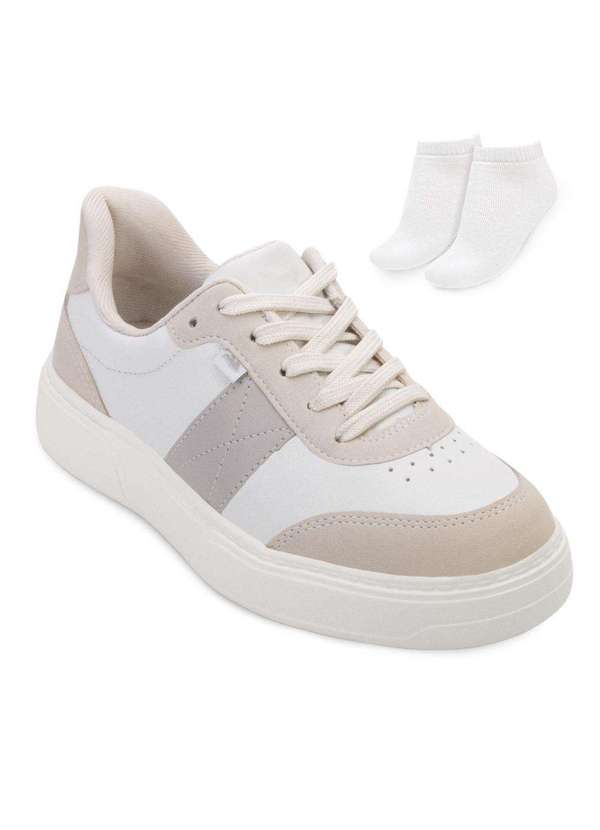 Dakota Tênis Casual Dakota e Meia Dt24-Da511 Bege/Branco