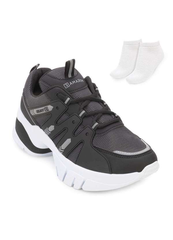 Ramarim Tênis Chunky Sneakers Ramarim e Meia Rm25-25801 Preto/Branco