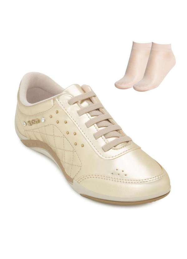 Kolosh Tênis Kolosh Casual e Meia Kl25-C1296 Dourado