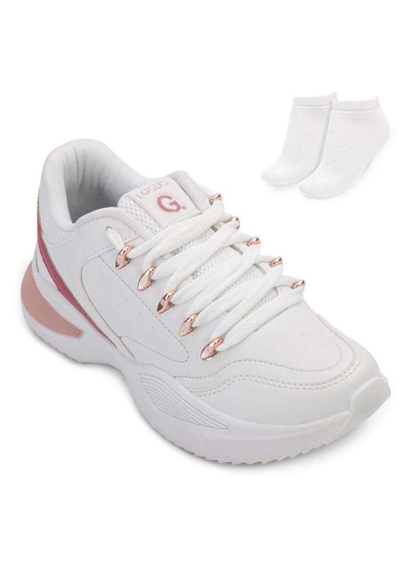 Tênis Casual Tenis Logus Feminino Branco Tênis Logus Sneaker E