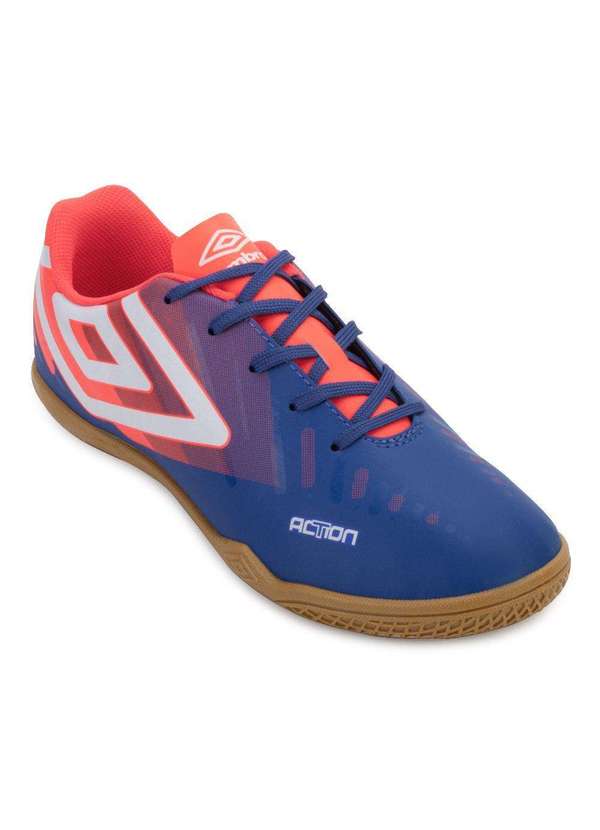 Umbro Chuteira Futsal Umbro Action Um24 Azul/Laranja