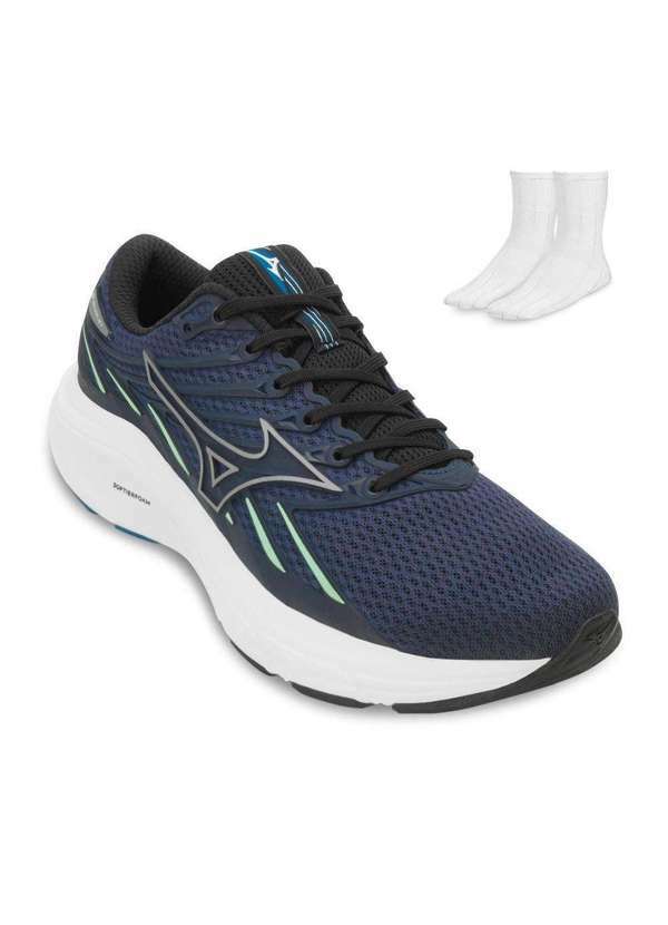 Tênis Mizuno Jet 8 e Meia Mz25 Marinho/Preto - Alex Shoes