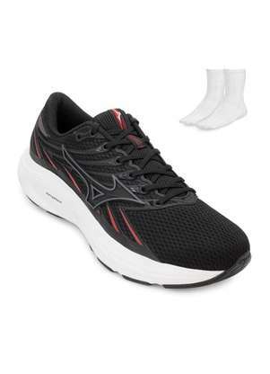 Tênis Mizuno Wave Hawk 5 e Meia Mz24 Marinho/Dourado - Alex Shoes