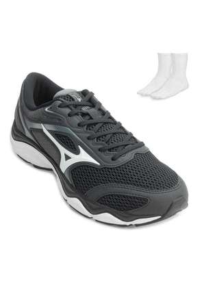 Tênis Mizuno Jet 8 e Meia Mz25 Preto/Prata - Alex Shoes