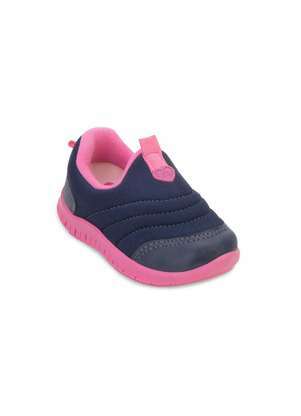 Tênis Infantil HugRain Com Laço De Pérola - Glitter Roxo - Cano Alto