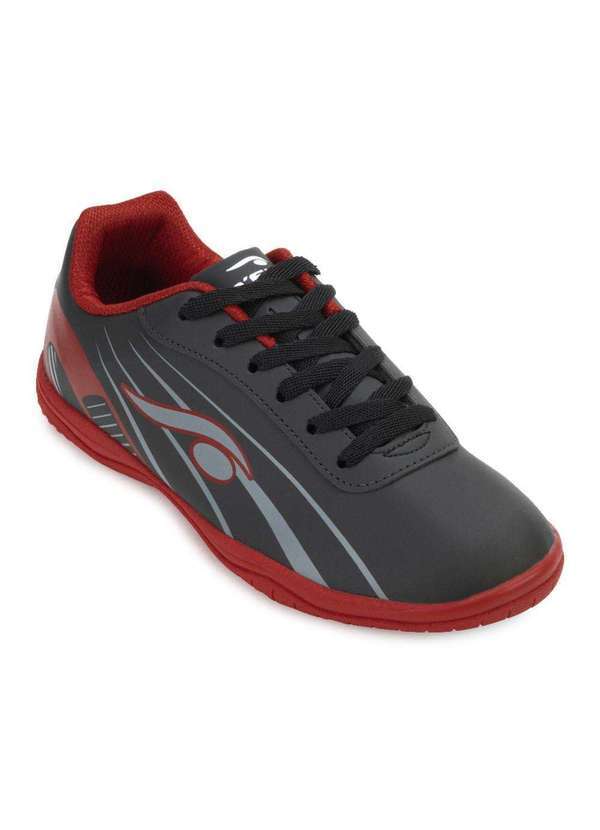 Chuteira Futsal Infantil Dsix Dx24-6201 Preto/Vermelho - Alex Shoes