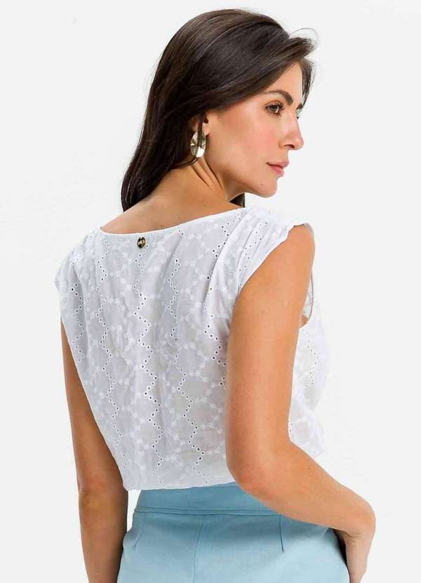 Pks - Blusa Cropped Laise Branco 2