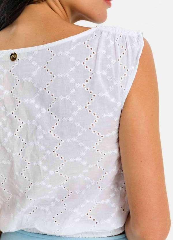 Pks - Blusa Cropped Laise Branco 4