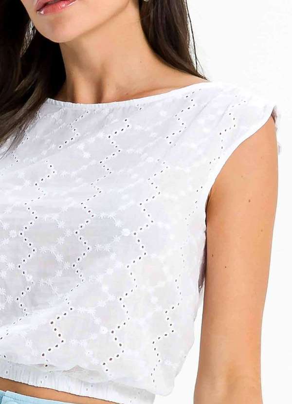 Pks - Blusa Cropped Laise Branco 5