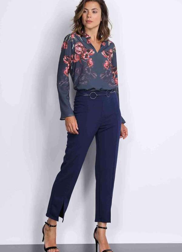 Pks - Blusa Feminina Tulipas Azul 3