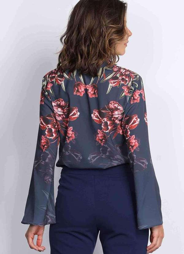 Pks - Blusa Feminina Tulipas Azul 4