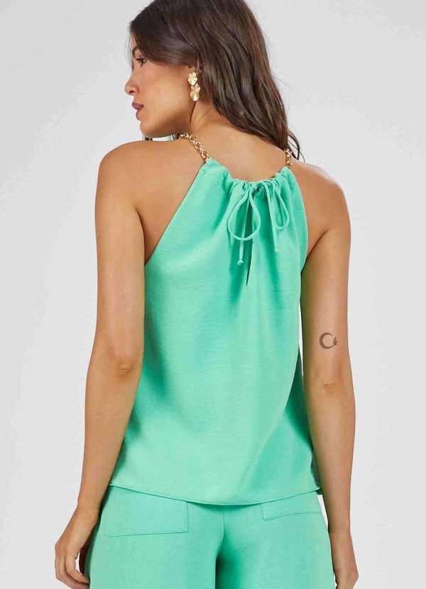 Pks - Blusa Pks com Alca Corrente Verde 2