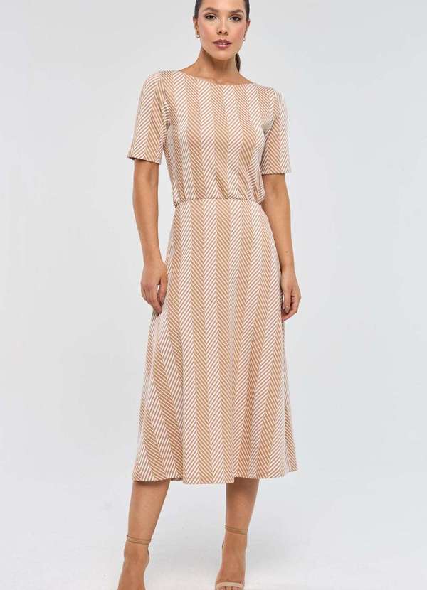 Pks - Blusa Pks Jacquard Listras Bege 5