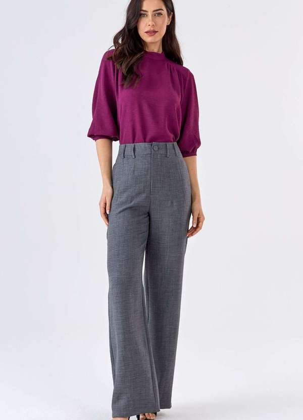 Pks - Blusa Pks Manga 7/8 Magenta Rosa 5