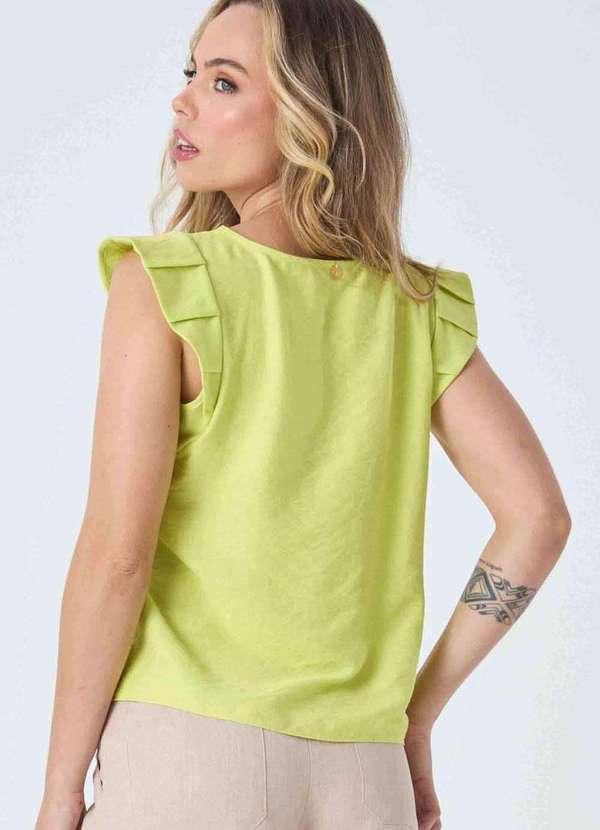 Pks - Blusa Pks Manga Curta Verde 2