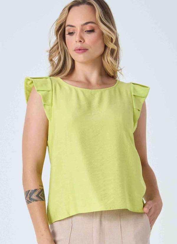 Pks - Blusa Pks Manga Curta Verde 3