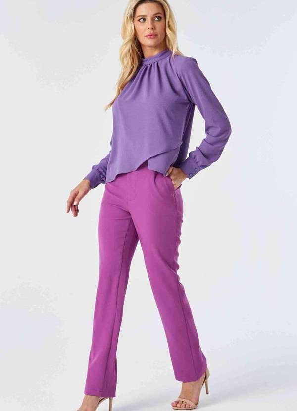 Pks - Blusa Pks Manga Longa Roxo 4