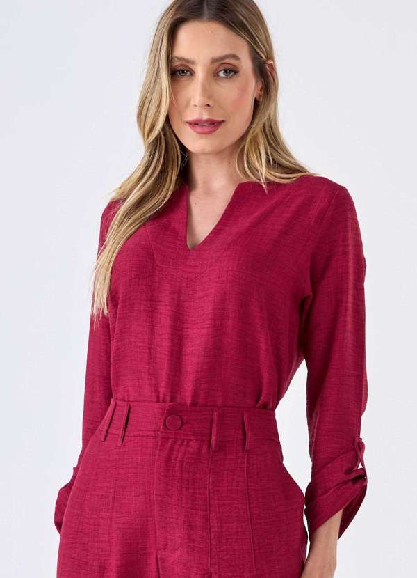 Pks - Blusa Pks Manga Longa Roxo