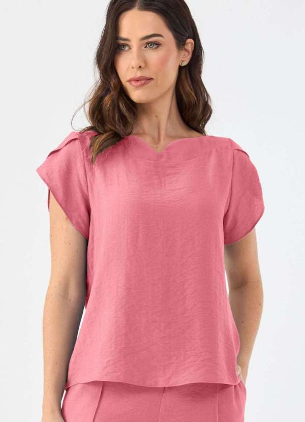 Pks - Blusa Pks Viscose Rosa 3